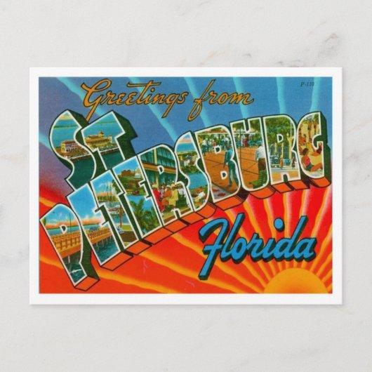 Groeten uit Sint-Petersburg Florida Briefkaart (Voorkant)