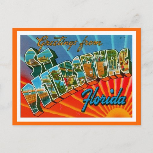 Groeten uit Sint-Petersburg Florida Briefkaart (Voorkant)