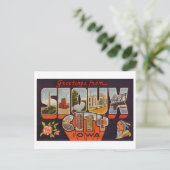 groeten uit Sioux City, Iowa Briefkaart (Staand voorkant)