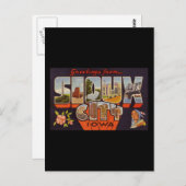 Groeten uit Sioux City Iowa Briefkaart (Voorkant / Achterkant)