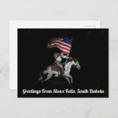 Groeten uit Sioux Herfsten, South Dakota Briefkaar Briefkaart (Voorkant / Achterkant)