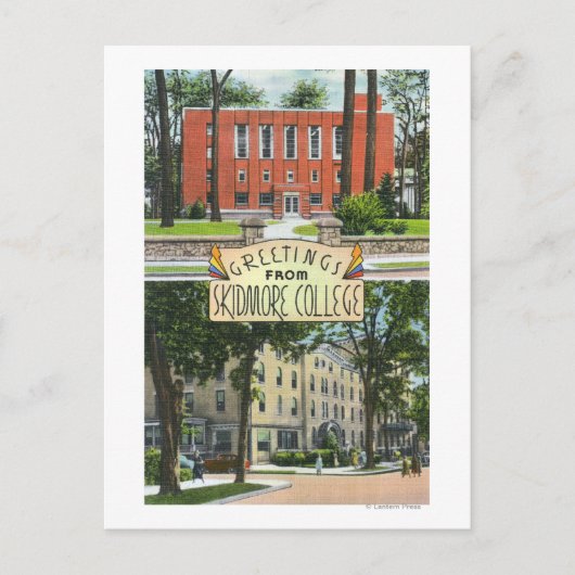 Groeten uit Skidmore College-scènes Briefkaart (Voorkant)