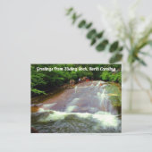 Groeten uit Sliding Rock, North Carolina Briefkaart (Staand voorkant)