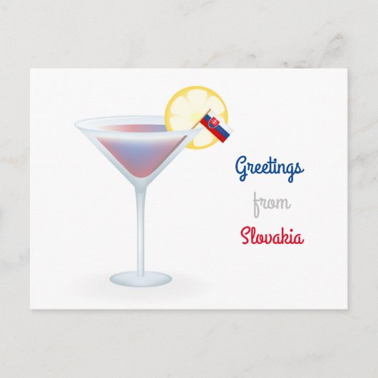 Groeten uit Slowakije Briefkaart van de cocktail H (Voorkant)