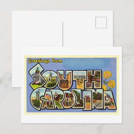  Groeten uit South Carolina Briefkaart (Voorkant / Achterkant)
