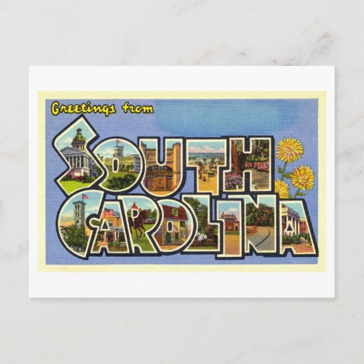  Groeten uit South Carolina Briefkaart (Voorkant)