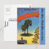 Groeten uit South Carolina Briefkaart (Voorkant / Achterkant)