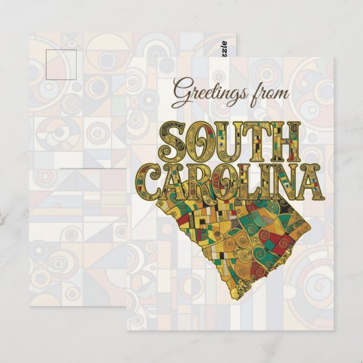 Groeten uit South Carolina Briefkaart (Voorkant / Achterkant)