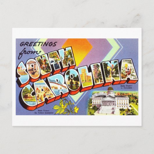  Groeten uit South Carolina Briefkaart (Voorkant)
