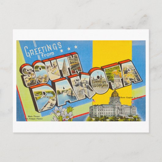  groeten uit South Dakota Briefkaart (Voorkant)