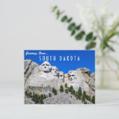 Groeten uit South Dakota Mount Rushmore Briefkaart (Staand voorkant)
