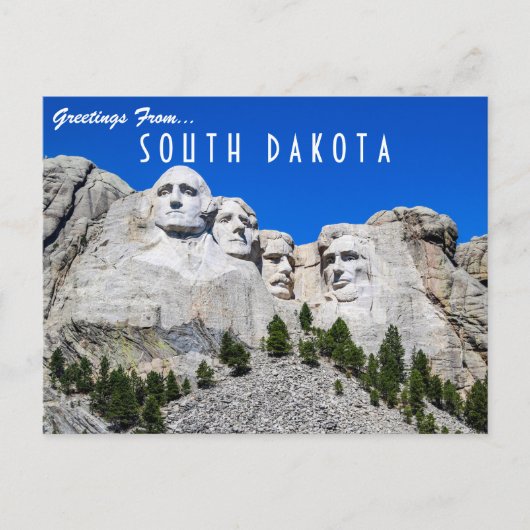 Groeten uit South Dakota Mount Rushmore Briefkaart (Voorkant)