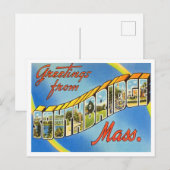 Groeten uit Southbridge, Massachusetts Travel Briefkaart (Voorkant / Achterkant)