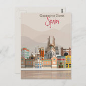 Groeten uit Spanje Briefkaart (Voorkant / Achterkant)