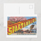 groeten uit Spartanburg, South Carolina Briefkaart (Voorkant / Achterkant)