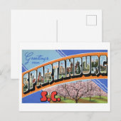  groeten uit Spartanburg, South Carolina Briefkaart (Voorkant / Achterkant)