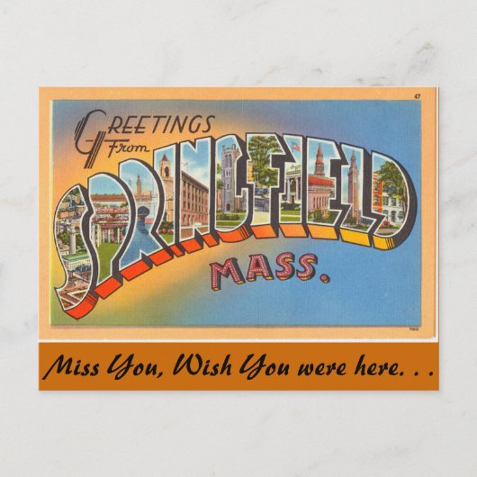 Groeten uit Springfield Briefkaart (Voorkant)