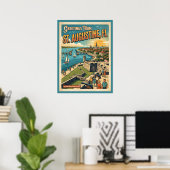Groeten uit St Augustine Retro Poster (Thuiskantoor)