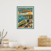 Groeten uit St Augustine Retro Poster (Keuken)