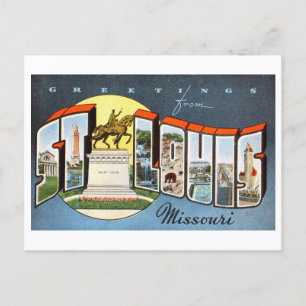  groeten uit St. Louis, Missouri Briefkaart
