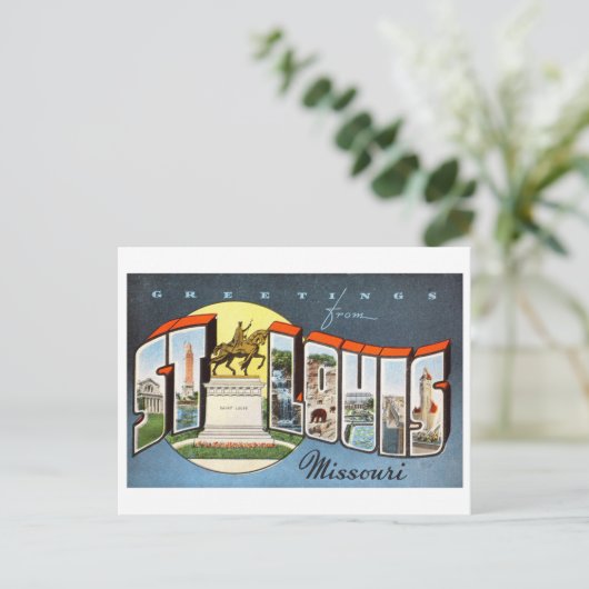 groeten uit St. Louis, Missouri Briefkaart (Staand voorkant)