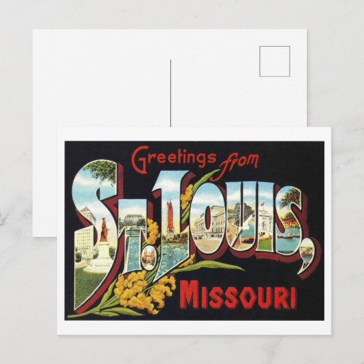  groeten uit St. Louis, Missouri, Briefkaart (Voorkant / Achterkant)