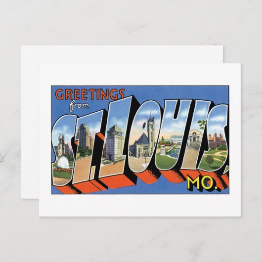 Groeten uit St. Louis, MO! Briefkaart (Voorkant / Achterkant)