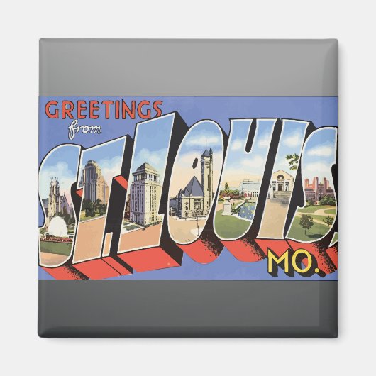 Groeten uit St. Louis, Mo., Magneet (Voorkant)