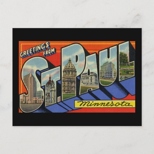 Groeten uit St. Paul Minnesota Briefkaart (Voorkant)