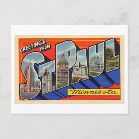 groeten uit St. Paul, Minnesota Briefkaart (Voorkant)
