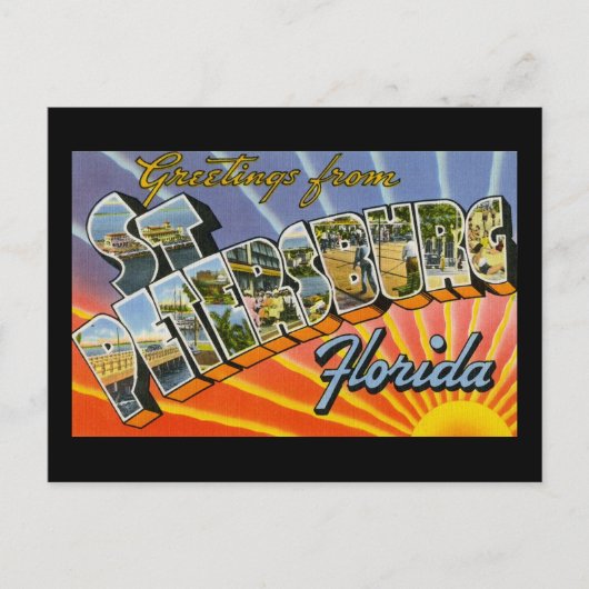 Groeten uit St. Petersburg Florida Briefkaart (Voorkant)