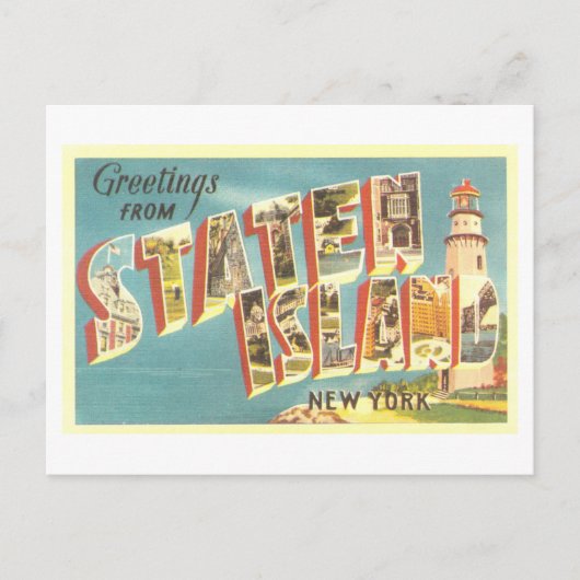  groeten uit Staten Island, New York Briefkaart (Voorkant)