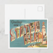 Groeten uit Staten Island, New York Travel Briefkaart (Voorkant / Achterkant)