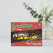  "Groeten uit" stijl Kerstmis Briefkaart (Staand voorkant)