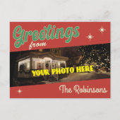  "Groeten uit" stijl Kerstmis Briefkaart (Voorkant)