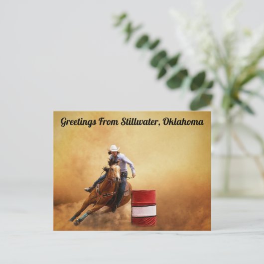 Groeten uit Stillwater, Briefkaart Oklahoma (Staand voorkant)