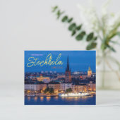 Groeten uit Stockholm Zweden Ansichtkaart Briefkaart (Staand voorkant)