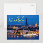Groeten uit Stockholm Zweden Ansichtkaart Briefkaart (Voorkant / Achterkant)