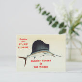 Groeten uit Stuart, Florida, Sailfish Center Briefkaart (Staand voorkant)