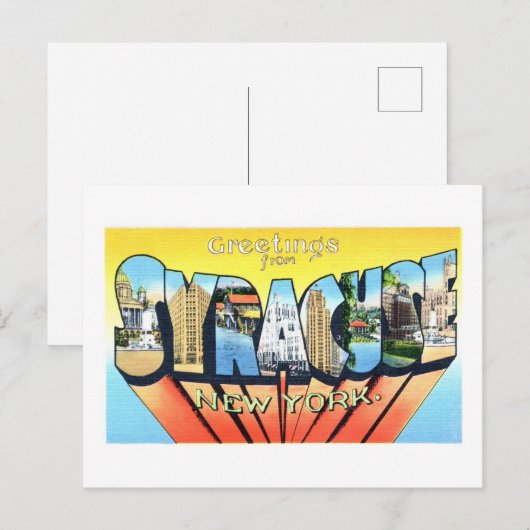  groeten uit Syracuse, New York, Briefkaart (Voorkant / Achterkant)