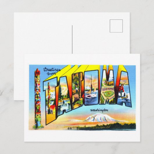  groeten uit Tacoma, Briefkaart (Voorkant / Achterkant)