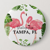 Groeten uit Tampa, FL Ronde Button 4,0 Cm (Voorkant)