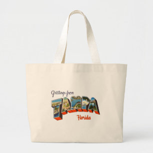 Groeten uit Tampa, Florida Grote Tote Bag