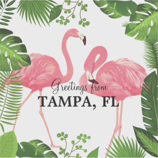 Groeten uit Tampa, Florida Sticker (Voorkant)
