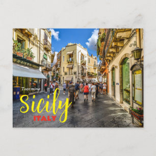 Groeten uit Taormina Sicilië Italië Ansichtkaart Briefkaart