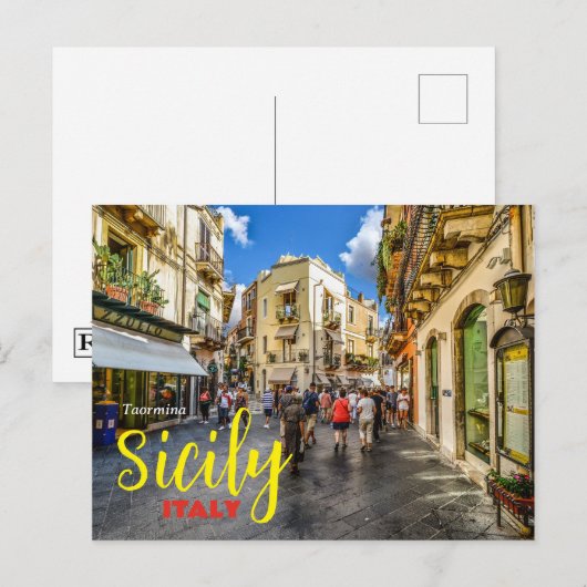 Groeten uit Taormina Sicilië Italië Briefkaart (Voorkant / Achterkant)