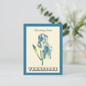  groeten uit Tennessee Blue Iris Briefkaart (Staand voorkant)