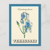  groeten uit Tennessee Blue Iris Briefkaart (Voorkant)