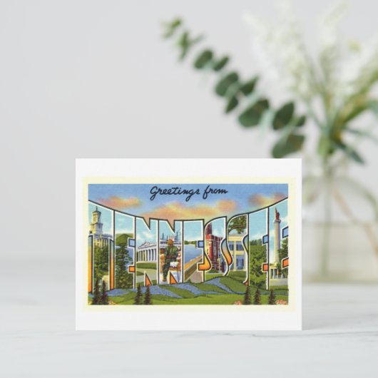  groeten uit Tennessee Briefkaart (Staand voorkant)