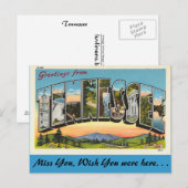 Groeten uit Tennessee Briefkaart (Voorkant / Achterkant)